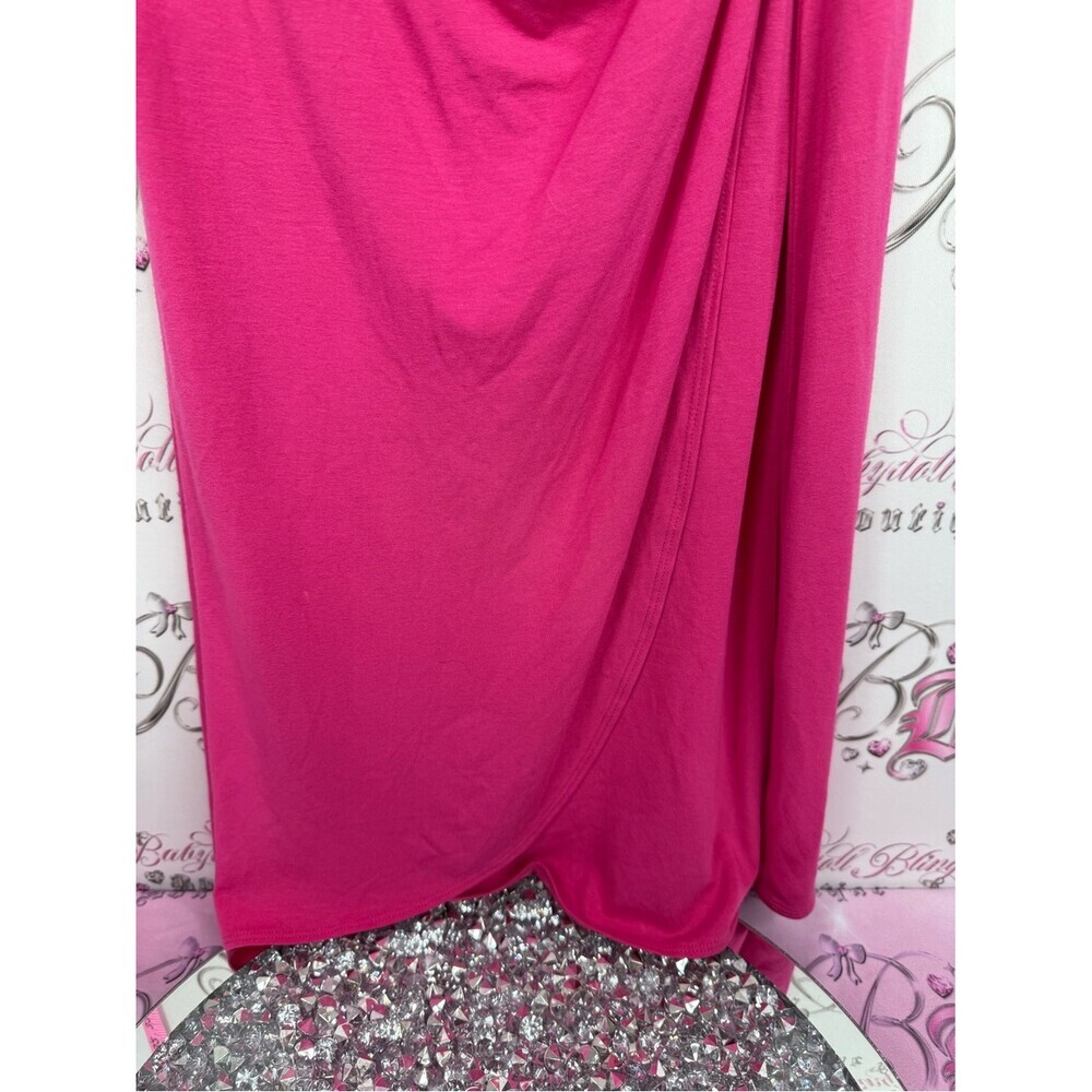 Tommy Bahama dress pink bright Fuchsia Twist-Front V-Neck Dress - Picture 6 of 10